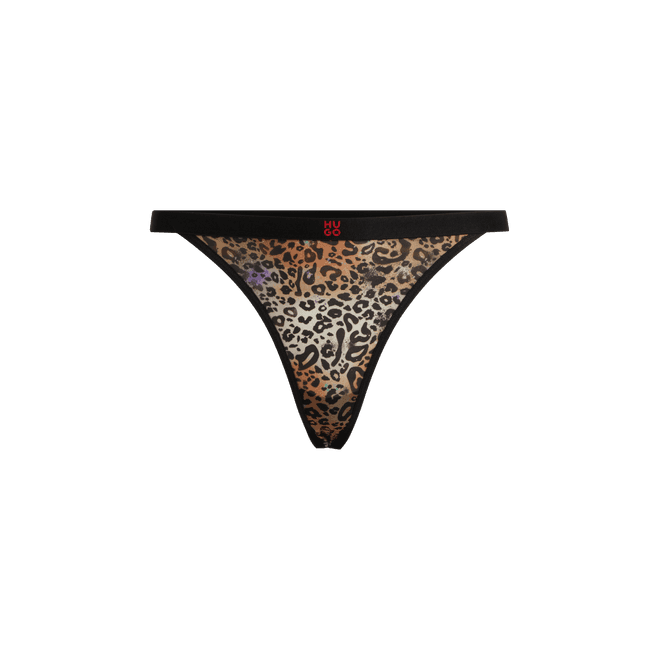 Animal-Print Thong