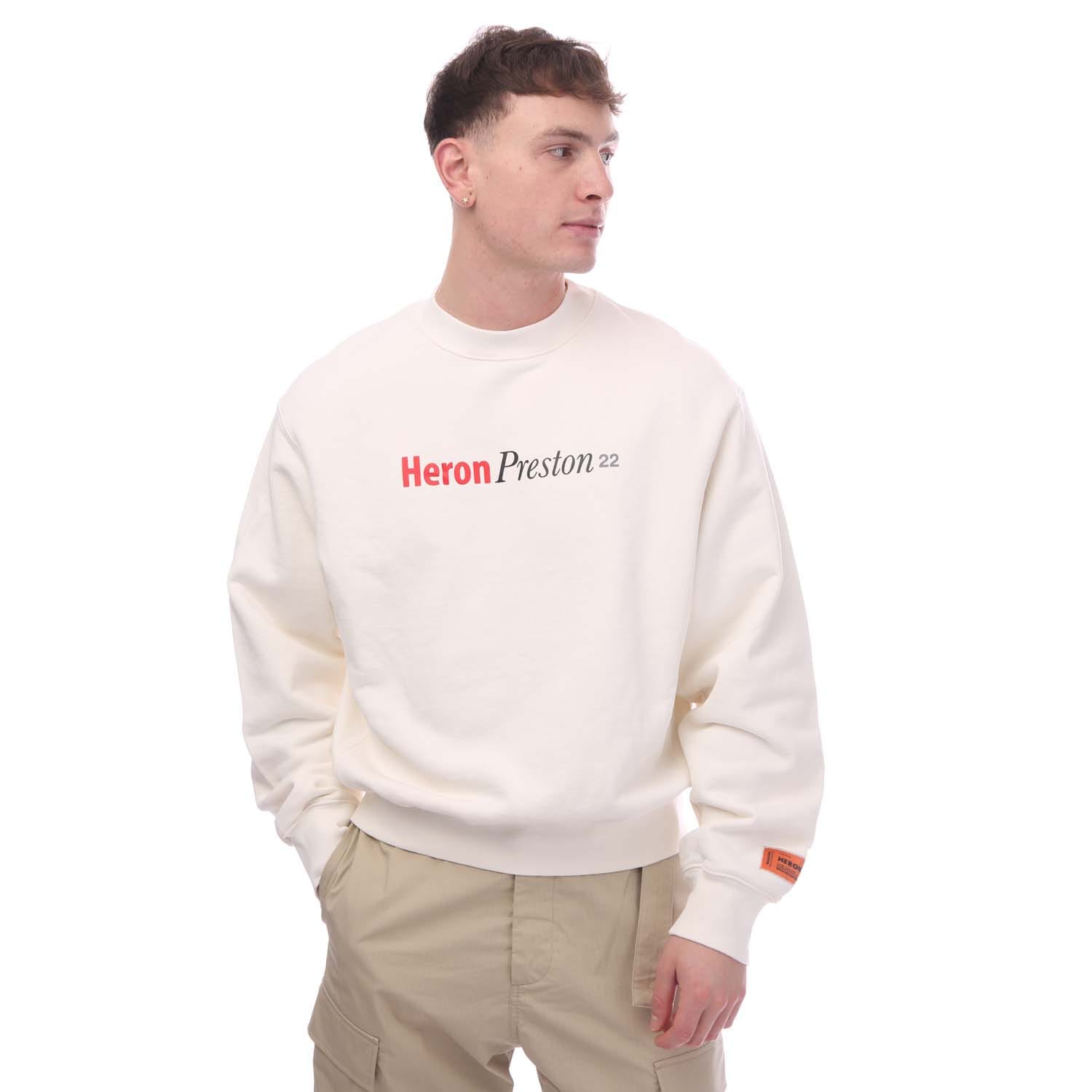 White Heron Preston Multi Heron Censored Crewneck Sweatshirt