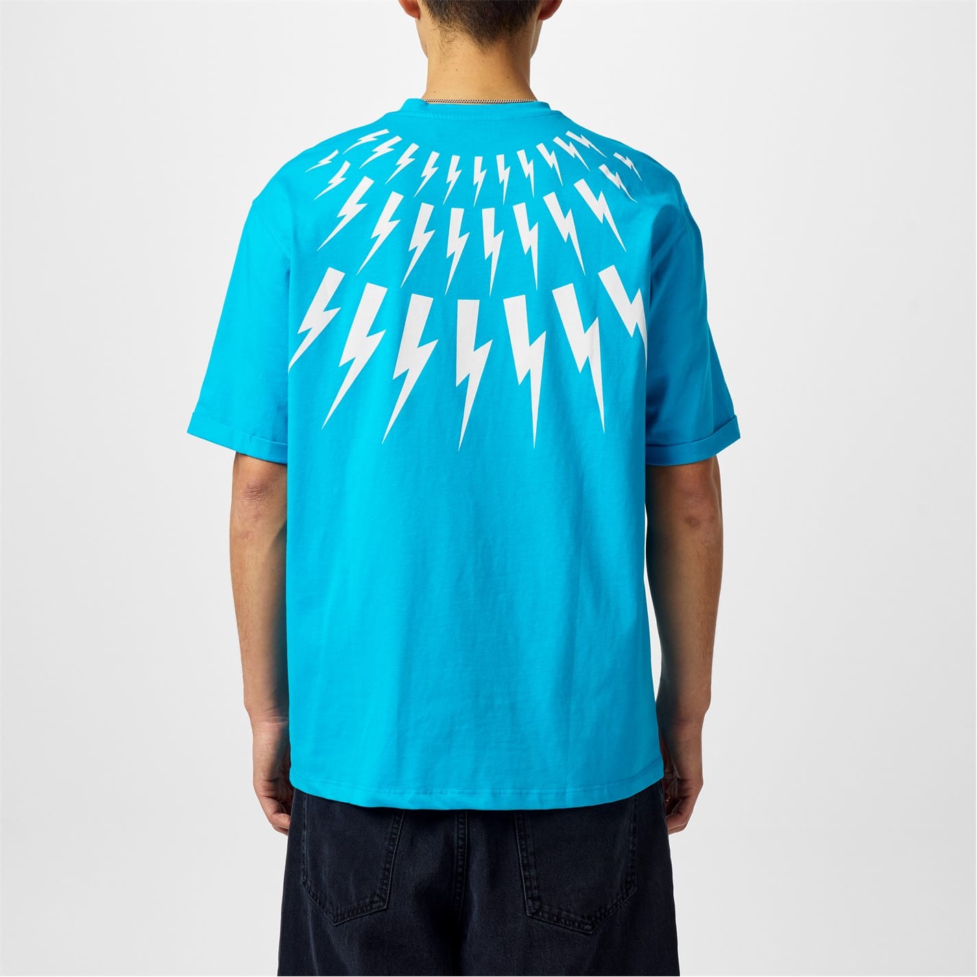 Blue Neil Barrett Lightning Bolt T-Shirt - Get The Label