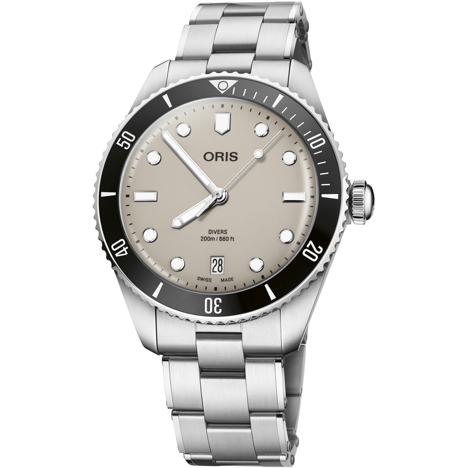 Silver Oris Divers Sixty Five Watch Get The Label