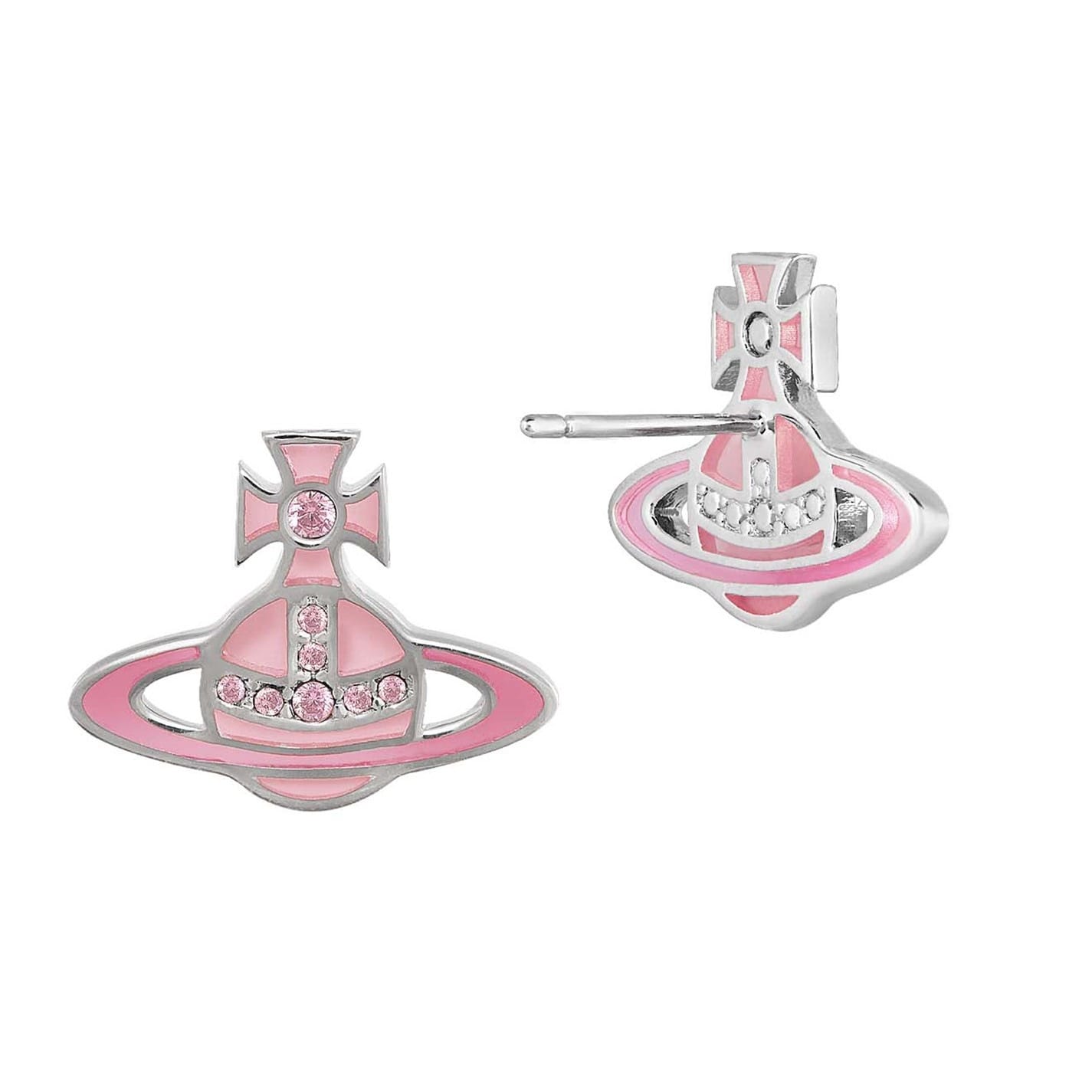 Silver Vivienne Westwood Concetta Bas Relief Earrings - Get