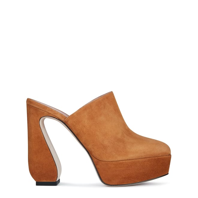 Sude Platform Block Heel Mules