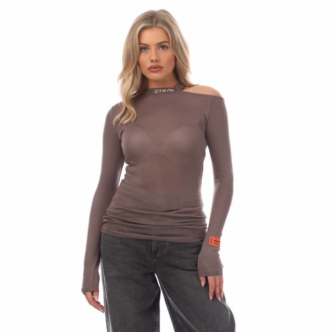Cut Shoulder CTNMB Crewneck Sweater