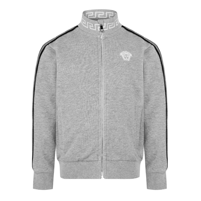Logo Print Mock Neck Track Jacket