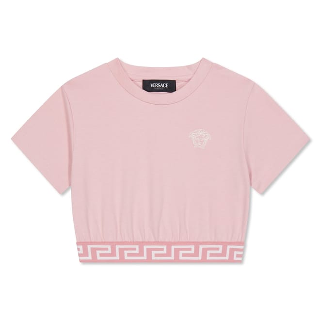 Cropped Crew Neck Logo T-Shirt