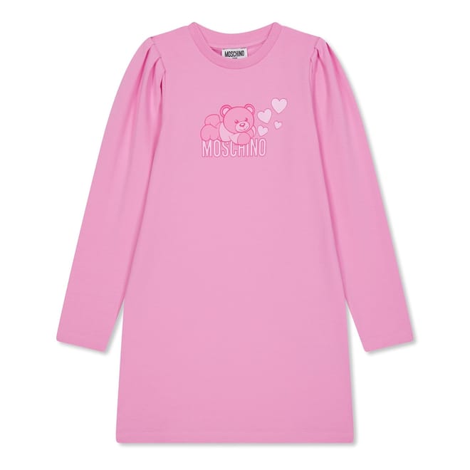 Teddy Bear Logo Print Jersey Dress Junior