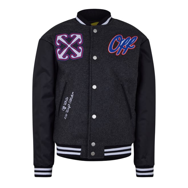 Off Arrow Print Bomber Jacket