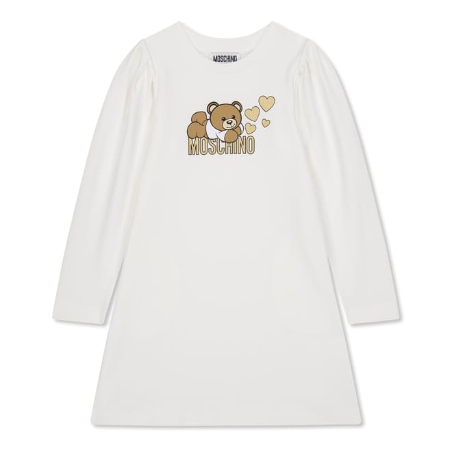 Teddy Bear Logo Print Jersey Dress Junior