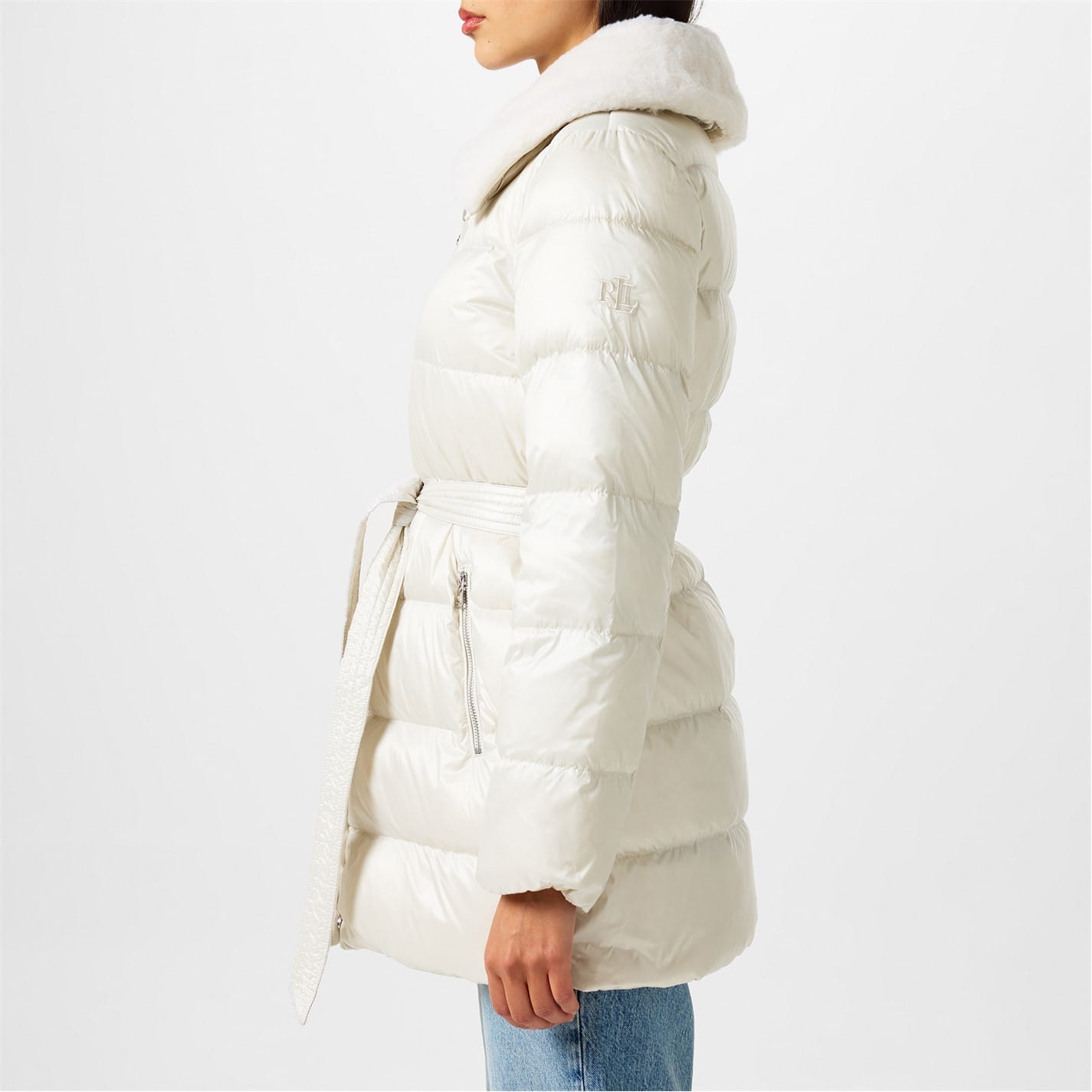 ダウンジャケット・コート LAUREN BY RALPH LAUREN Faux-Shearling-Trim Belted Down Coat LAUREN BY RALPH LAUREN | Faux-Shearling-Trim Belted Down