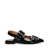 Ave Buckle Block Heel Ballet Pumps