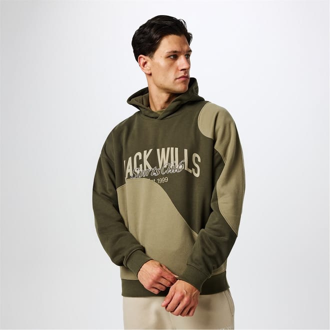 Abstract Hooded Regular Fit Sweatshirt