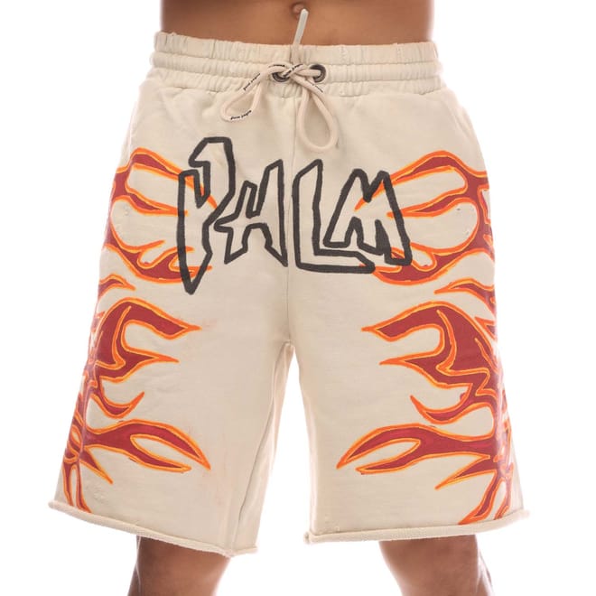 Garment Dye Graffiti Flames Sweat Shorts