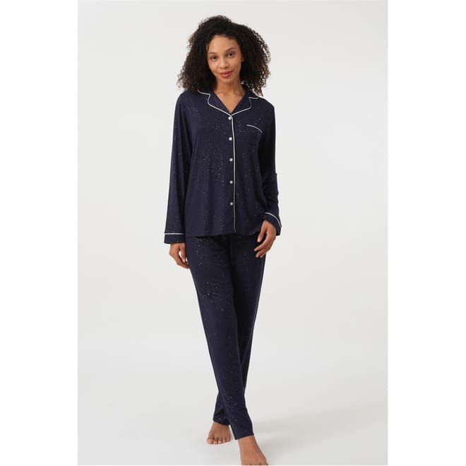 Sparkle Button Through Pyjama Set