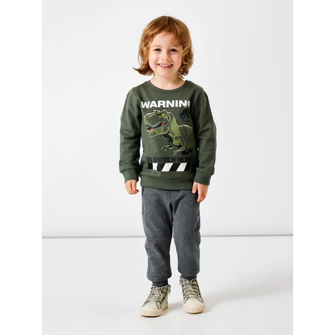 Regular Fit Jurassic Park Crew Neck Sweatshirt