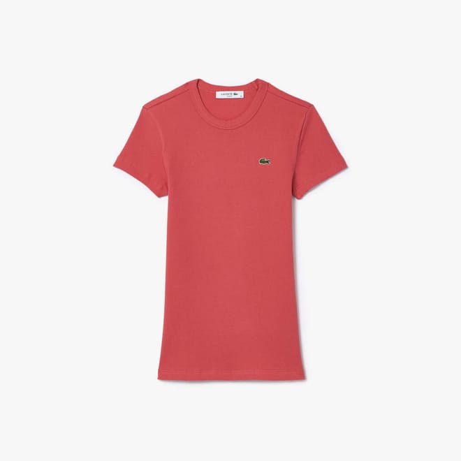 Slim Fit Ribbed Cotton T-Shirt