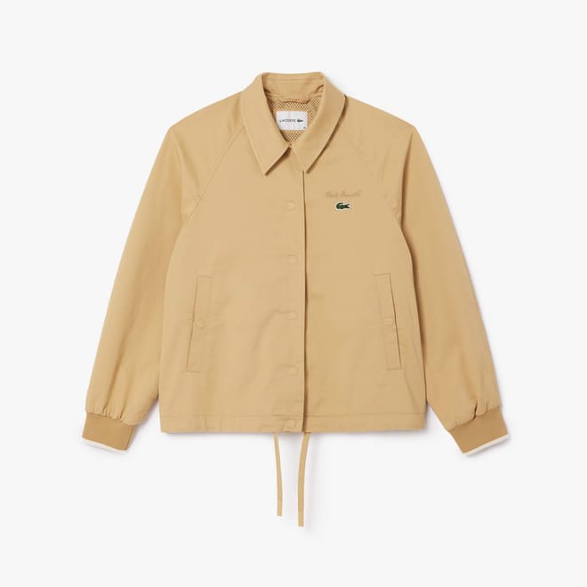 Oversized Jacket With Chest Embroidery