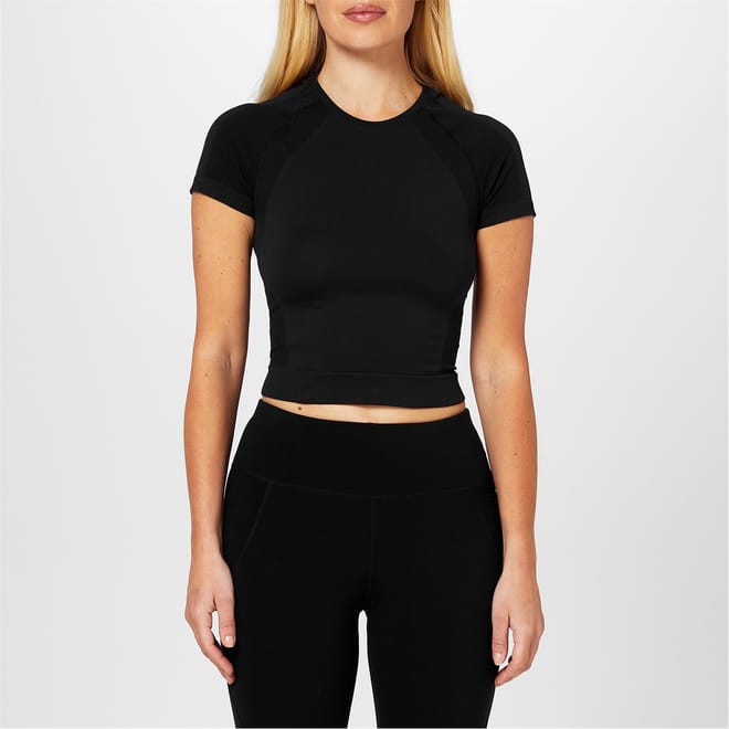 Cropped Crew Neck Regular Fit T-Shirt