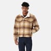 Plaid Sherpa Overshirt Jacket