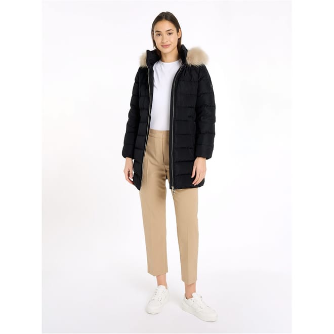 Down Coat With Fur