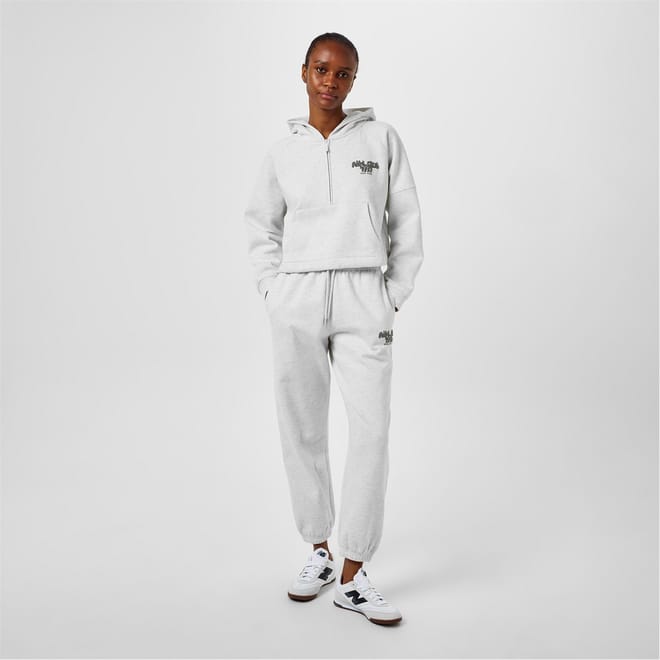 Oversized Half Zip Fleece Top