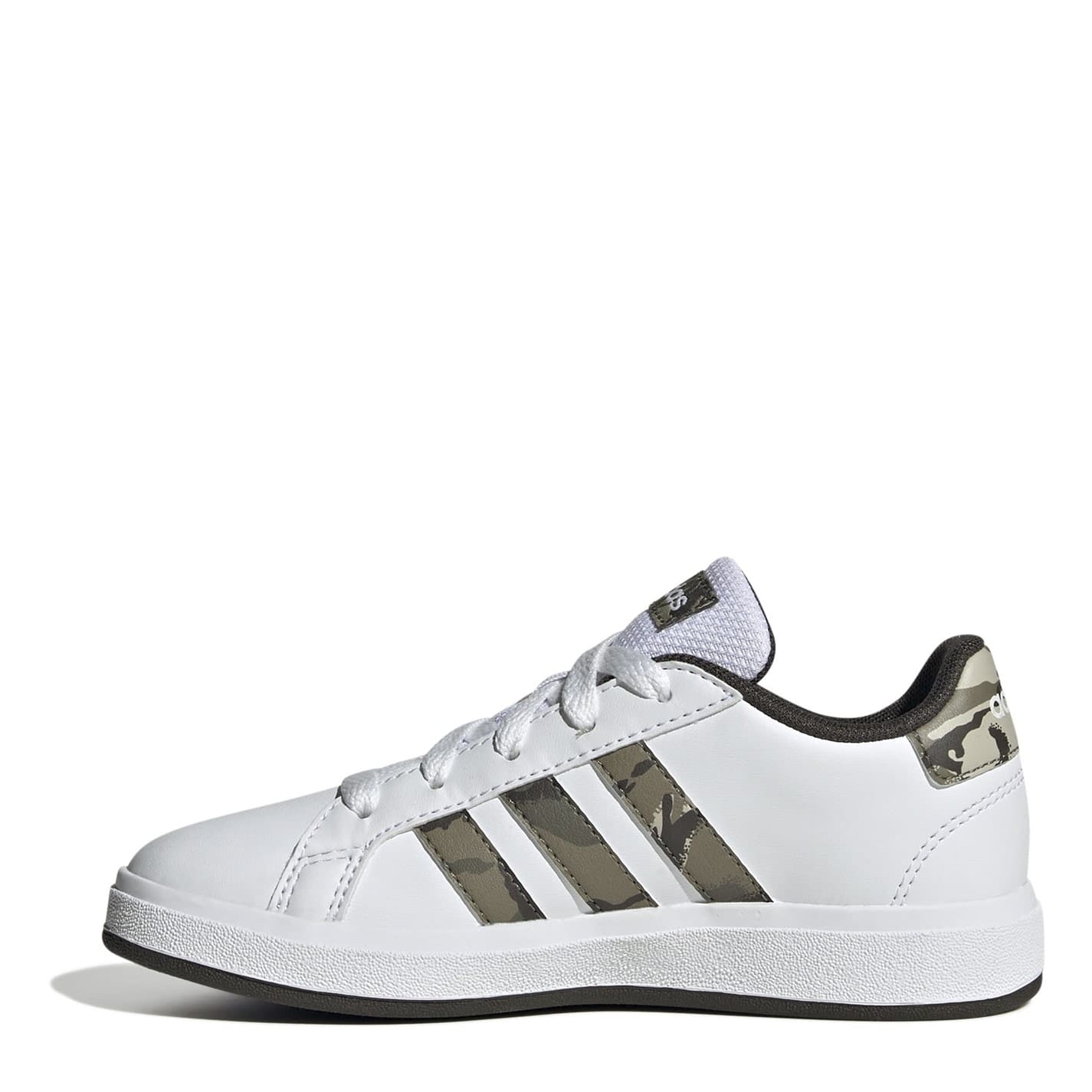 White adidas Grand Court 2.0 K Low Top Trainers Boys Get The Label