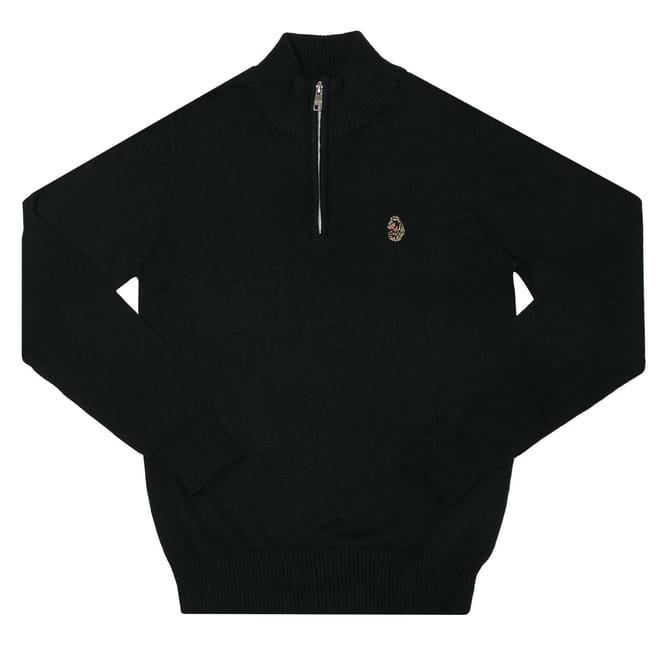 Junior Boys Pretender Quarter Zip Knit Jumper