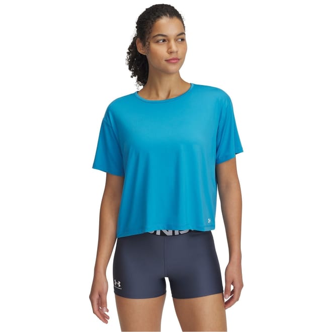 Cropped Motion Crew Neck T-Shirt