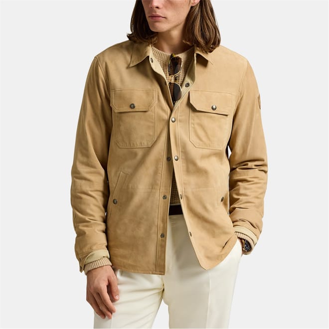 Goat Suede Shirt Jacket