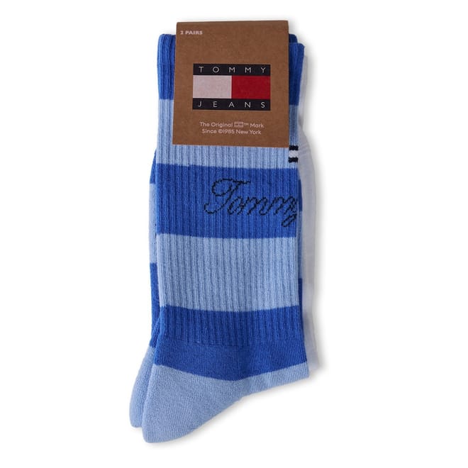 2 Pack Rugby Lettering Crew Socks