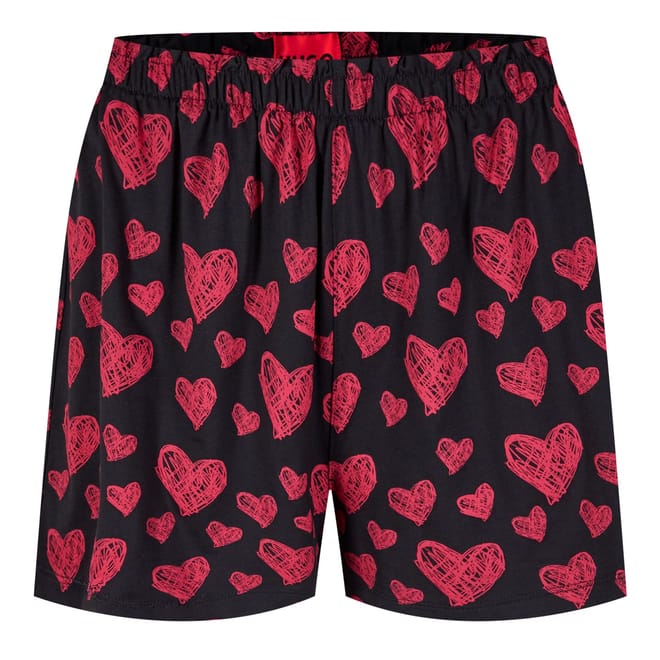 Heart Print Pyjama Shorts