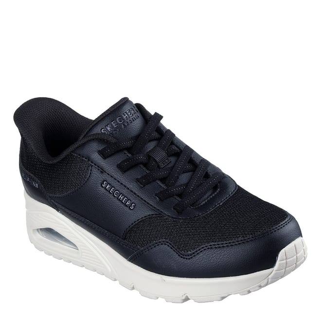 Womens Duraleather  And  Mesh Slip Ins Fashion Low Top Trainers