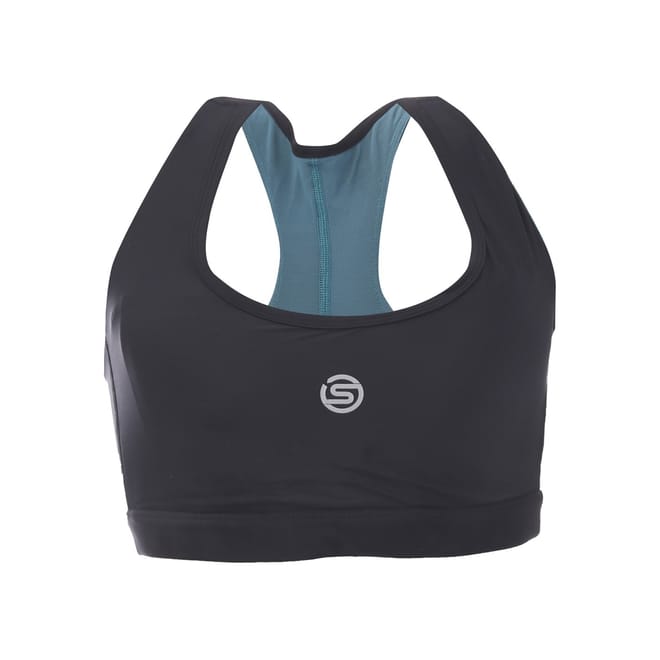 Cropped Scoop Neck Compression Bra