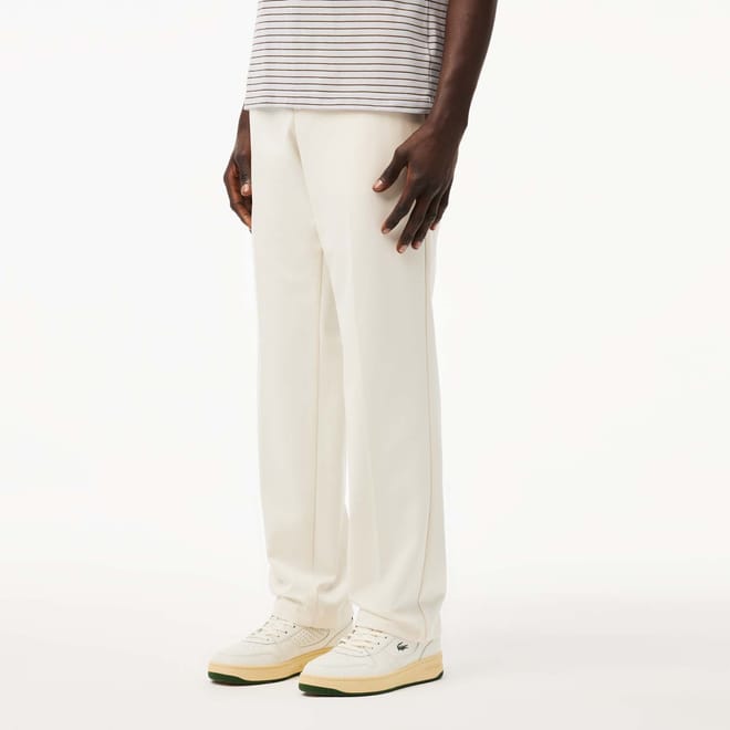 Straight-Fit Badge Detail Suit Pants