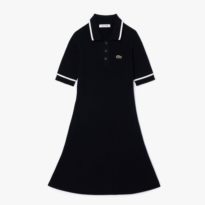 3D Seamless Flared Polo Dress