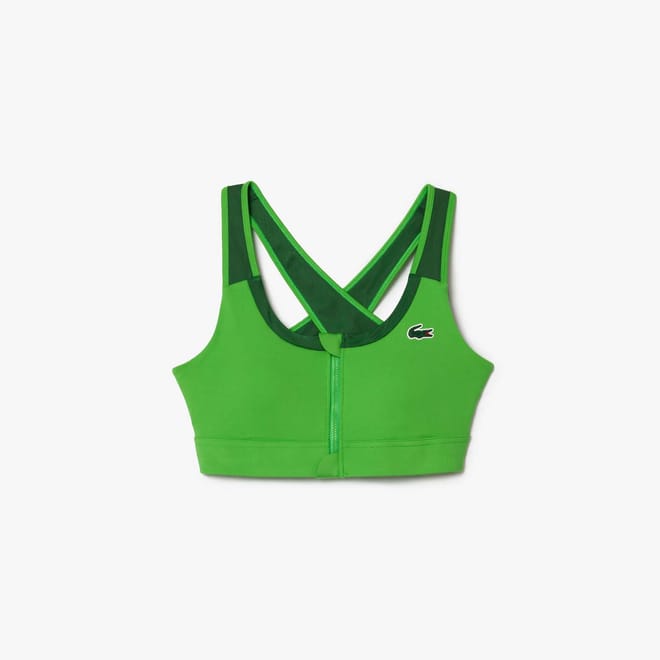 Sport Zipped Colour Block Stretch Bralette