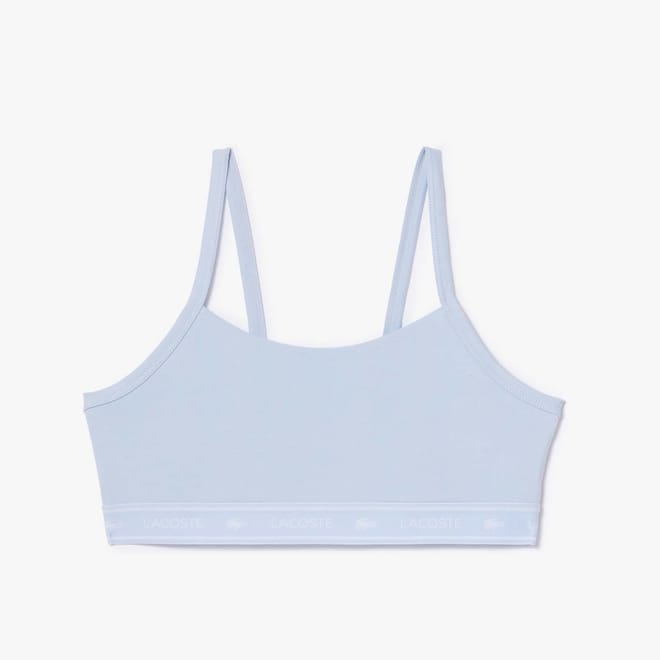 Stretch Cotton Logo Band Bralette