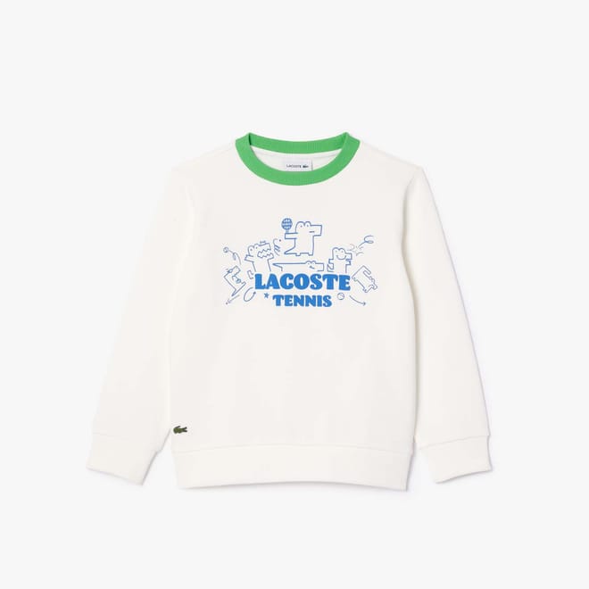 Juniors Fleece Crewneck Print Sweatshirt