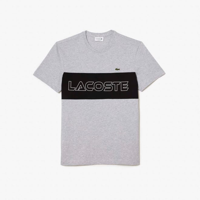 Regular-Fit Colour Block Print T-Shirt