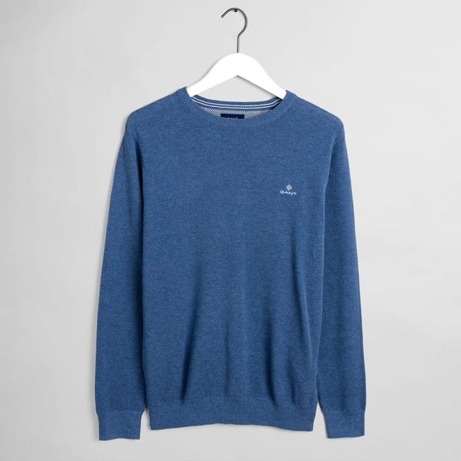 Cotton Piqué Crewneck Sweatshirt