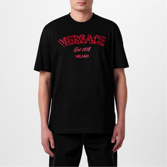 Embroidered Logo Crew Neck T-Shirt