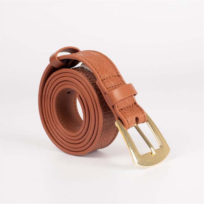 Embossed Leather Belt