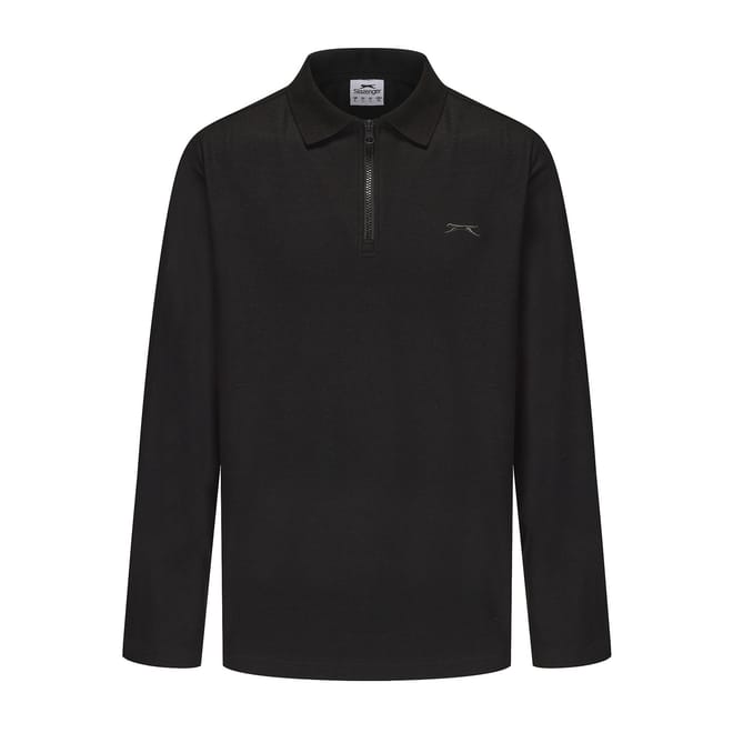 Mens Quarter Zip Long Sleeve Polo
