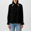 Tie Neck Long Sleeve Regular Fit Blouse