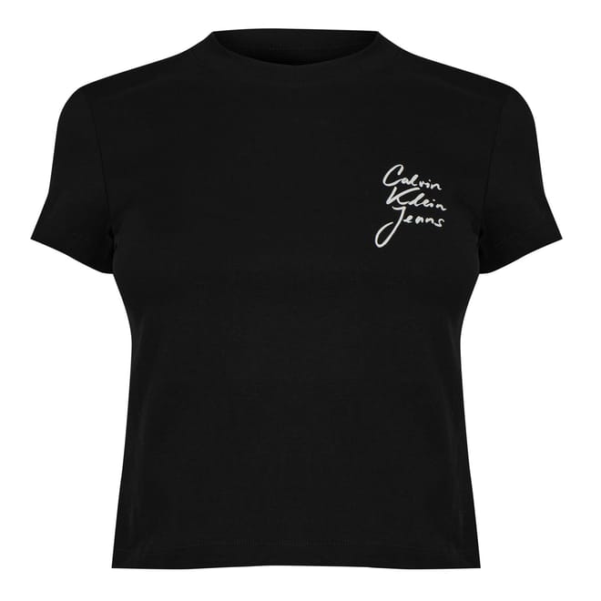 Cropped Crew Neck Regular Fit T-Shirt