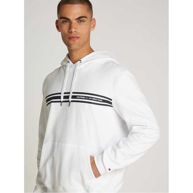 Chest Stripe Hooded Sweatshirt