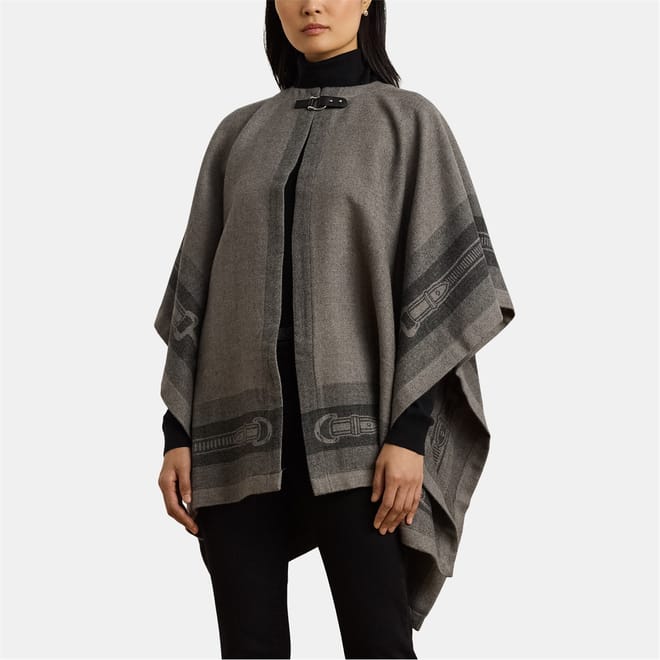 Jacquard Poncho Jacket