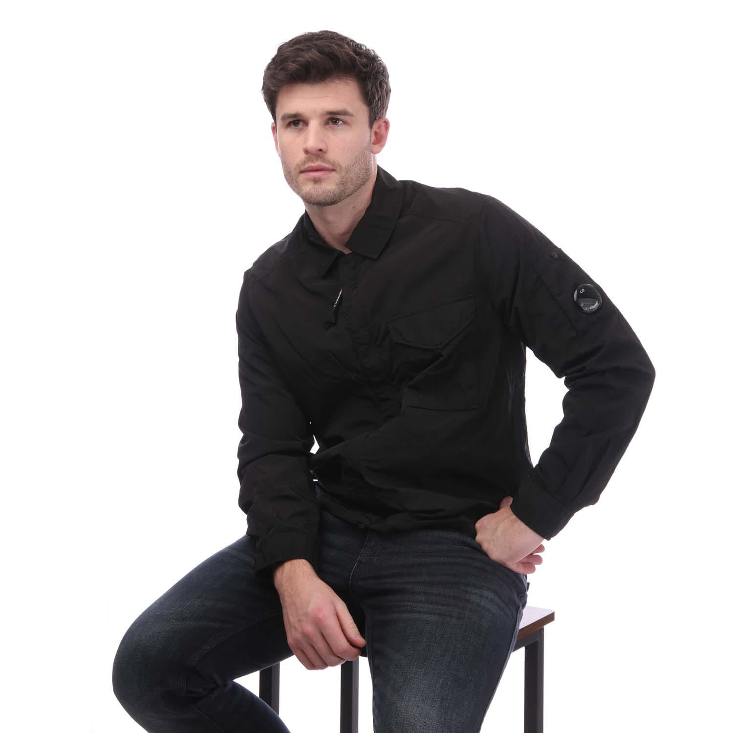 Black C.P. Company Chrome-R Lens Overshirt - Get The Label