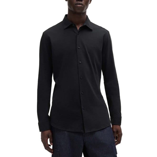 Embroidered Branding Slim-Fit Shirt