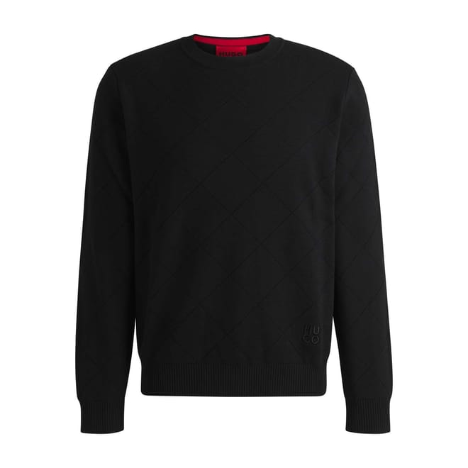 Symond Knitted Square Pattern Sweater