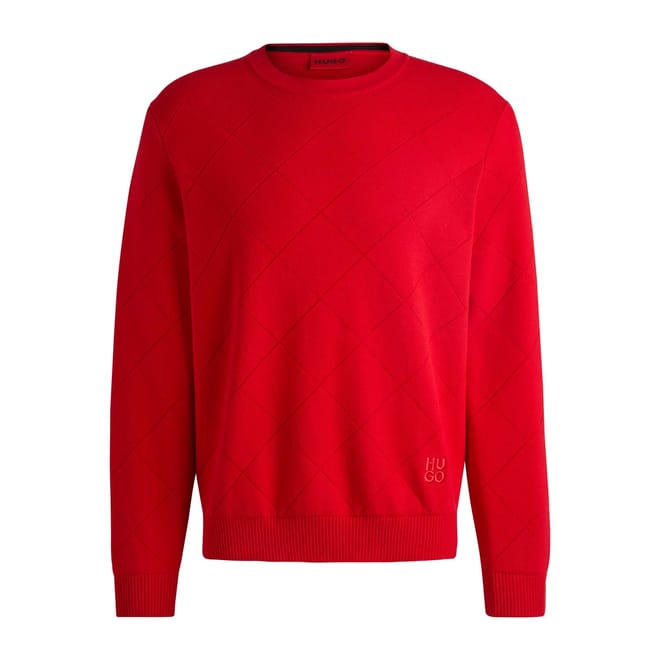 Symond Knitted Square Pattern Sweater
